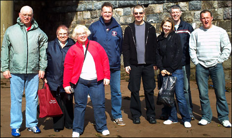 Burton Albion fans: Dave, Ann & Cheryl Pointon; Paul Parker; Nigel Mason; Hayley & Martyn Dolman; Andrew Rankin.