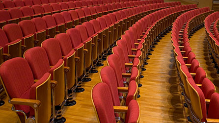 Seats in an auditorium