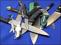 Knives c/o PA Images and Lewis Whyld