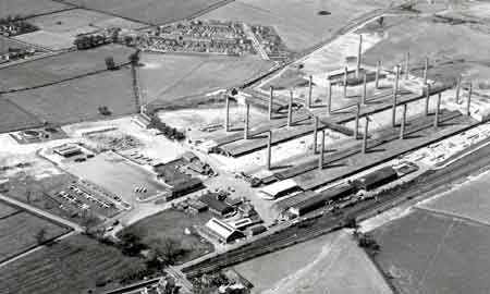 Ridgmont works aerial view, 1970s