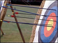 Archery Target and arrows
