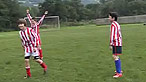 Kieran and Callum playing football