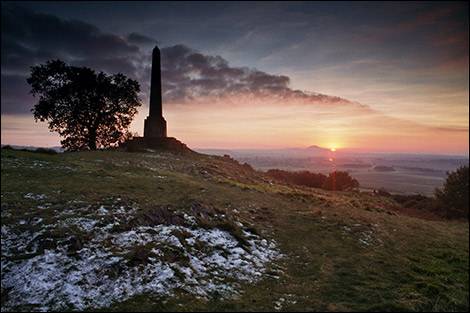 Sunset over the Wrekin from Lilleshall Hill
