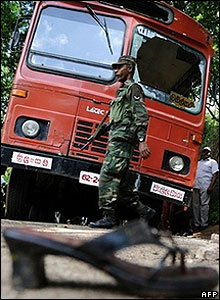 the bus after the attack