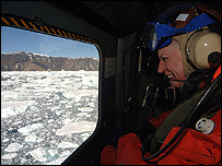 On board Endurance's chopper