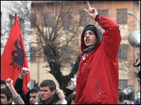 Kosova'daki bağımsızlık yanlısı bir gösteri