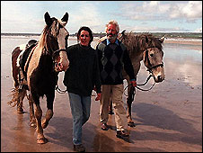 Willie Daly, the Irish Matchmaker with his daughter