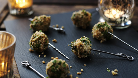 Stilton and toasted walnut balls