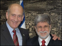 Ehud Olmert e Celso Amori (Foto: Moshe Milner/GPO via Getty Images)