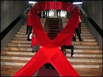 Znak boje proti AIDS