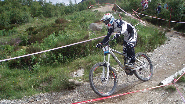 Rider in Fort William MTB World Cup