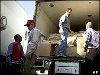 Comboio com suprimentos vai a Falluja