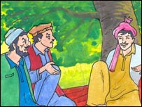 شير محمد در جرگه با اعضای جرگه