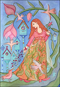 نسرین سرگرم ساعتیری در تپه