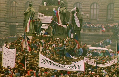 The people demonstrate in 1989.