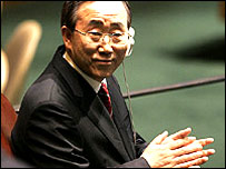 Birleşmiş Milletlerin Genel Sekreterliğine atanan Ban Ki-Moon