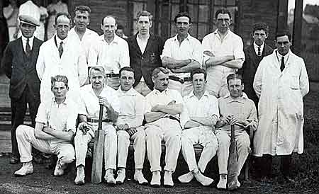 William Gregory pictured with Downpatrick Cricket Team, c 1930, front row, 4th from left (Courtesy of Nina Gregory)