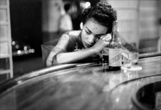Bar girl in Cuba, 1954