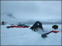 南极的露营经历