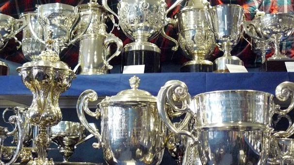 A sneak preview of the prizes inside the trophy room of the Highland Hall.