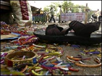 دھماکوں کے بعد کا ایک منظر