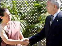 कॉलिन पॉवेल और सोनिया गाँधी