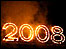 Fireworks spell out '2008'