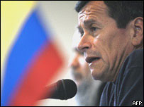 O representante do Exército de Libertação Nacional nas negociações de paz, comandante Pablo Beltrán