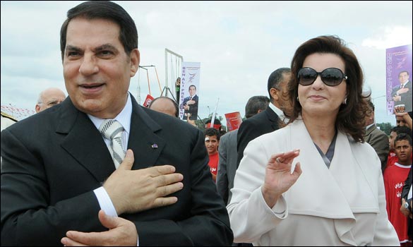 Cựu lãnh đạo Tunesia và vợ, bà Leila Trabelsi