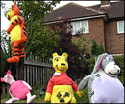 Winnie the Pooh and Friends scarecrows