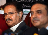 آصف علی زرداری اور مخدوم امین فہیم(فائل فوٹو)