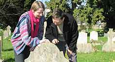 Brett and Francesca study lichens