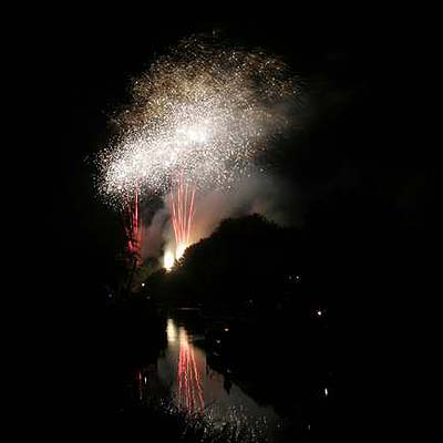 Fireworks at the Upton Water Festival.