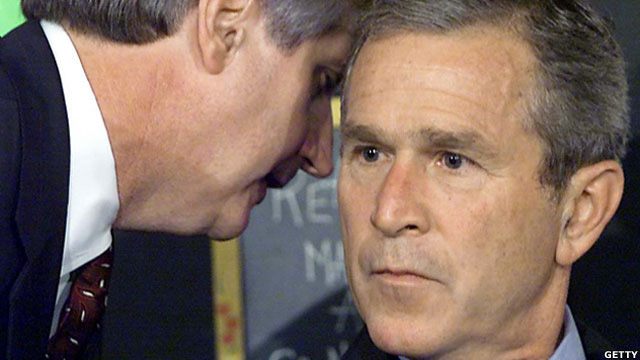Andrew Card y George W. Bush