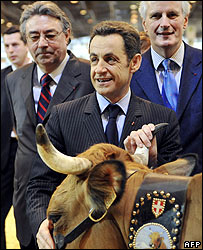 Ông Sarkozy tại hội chợ nông nghiệp