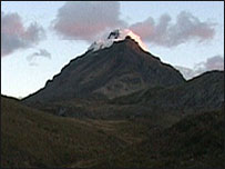 Pico de montanha no Peru
