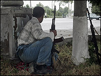 Protestující v Uzbekistánu