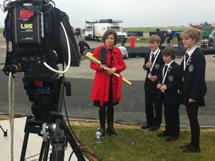 Jane Hill and school reporters