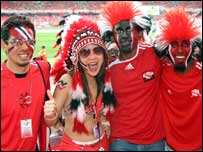 Các fan ủng hộ cho đội tuyển Trinidad và Tobago