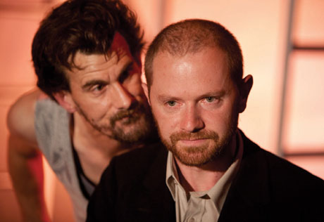 Photo of Michael Wagg as Gwarwyn-a-throt (Gat) and Stephen Hickman as Samuel Jenkins © Simon Gough Photography