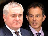 Bertie Ahern e Tony Blair