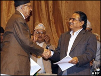 कोइराला और प्रचंड समझौते के बाद