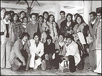 شماری از دانشجویان افغان