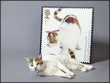 Selos comemorativos dos correios britânicos mostram cães e gatos (Royal Mail)