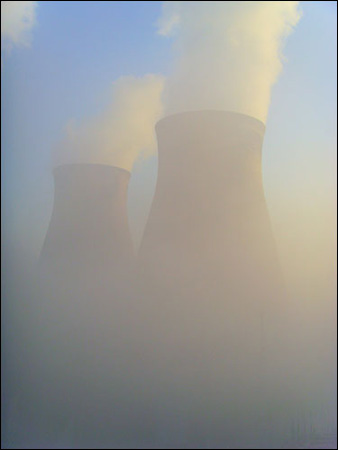 Fog @ Ferrybridge (C) Dave Brown