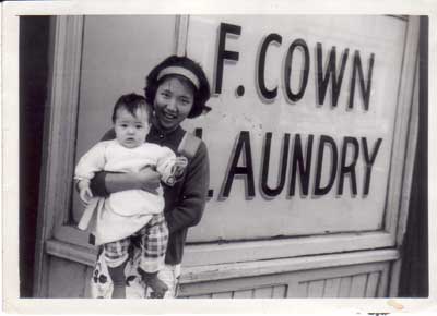 Olga Adderton’s family laundry in Birkenhead