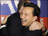 Ông Cao ăn mừng chiến thắng