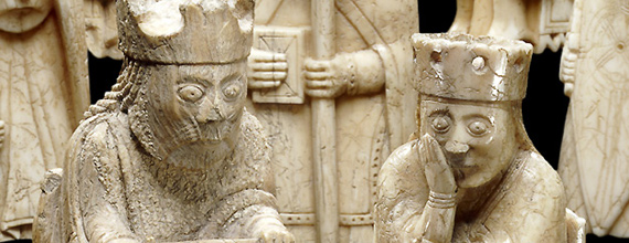 The king and queen from the Lewis chess set