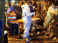 Patlama sonrası olay yeri