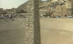 Brick Jamraat pillar standing out in the open